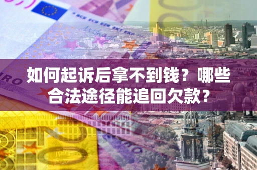 武汉如何起诉后拿不到钱？哪些合法途径能追回欠款？