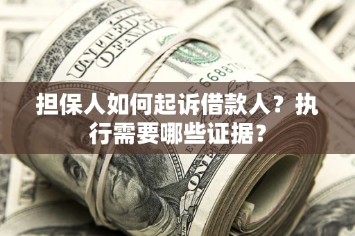 武汉担保人如何起诉借款人？执行需要哪些证据？