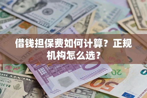 武汉借钱担保费如何计算？正规机构怎么选？