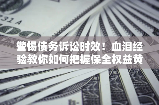 武汉警惕债务诉讼时效！血泪经验教你如何把握保全权益黄金期