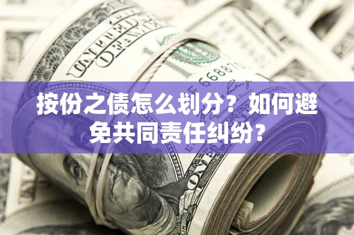 武汉按份之债怎么划分？如何避免共同责任纠纷？