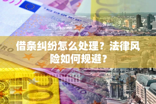 武汉借条纠纷怎么处理？法律风险如何规避？